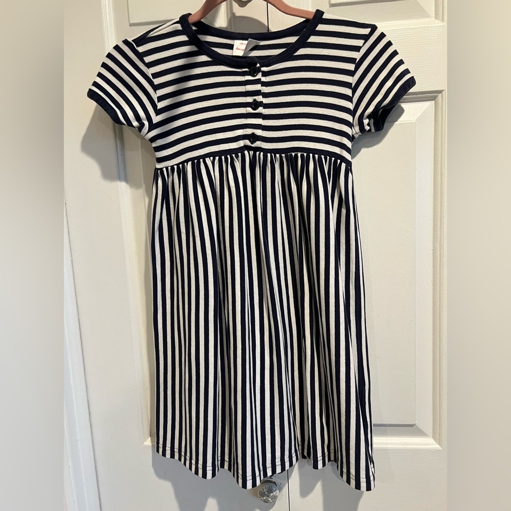 HANNAH ANDERSSON 💙 Navy & White Striped , Casual Dress- 100% Cotton